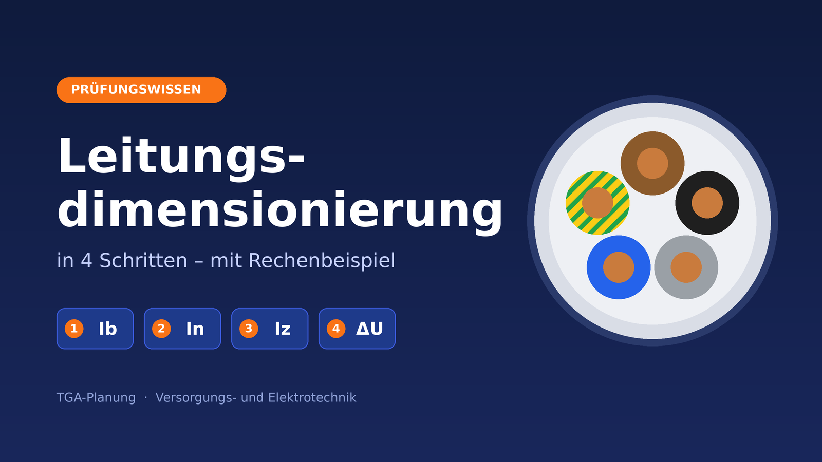 Leitungsdimensionierung in 4 Schritten – mit Rechenbeispiel